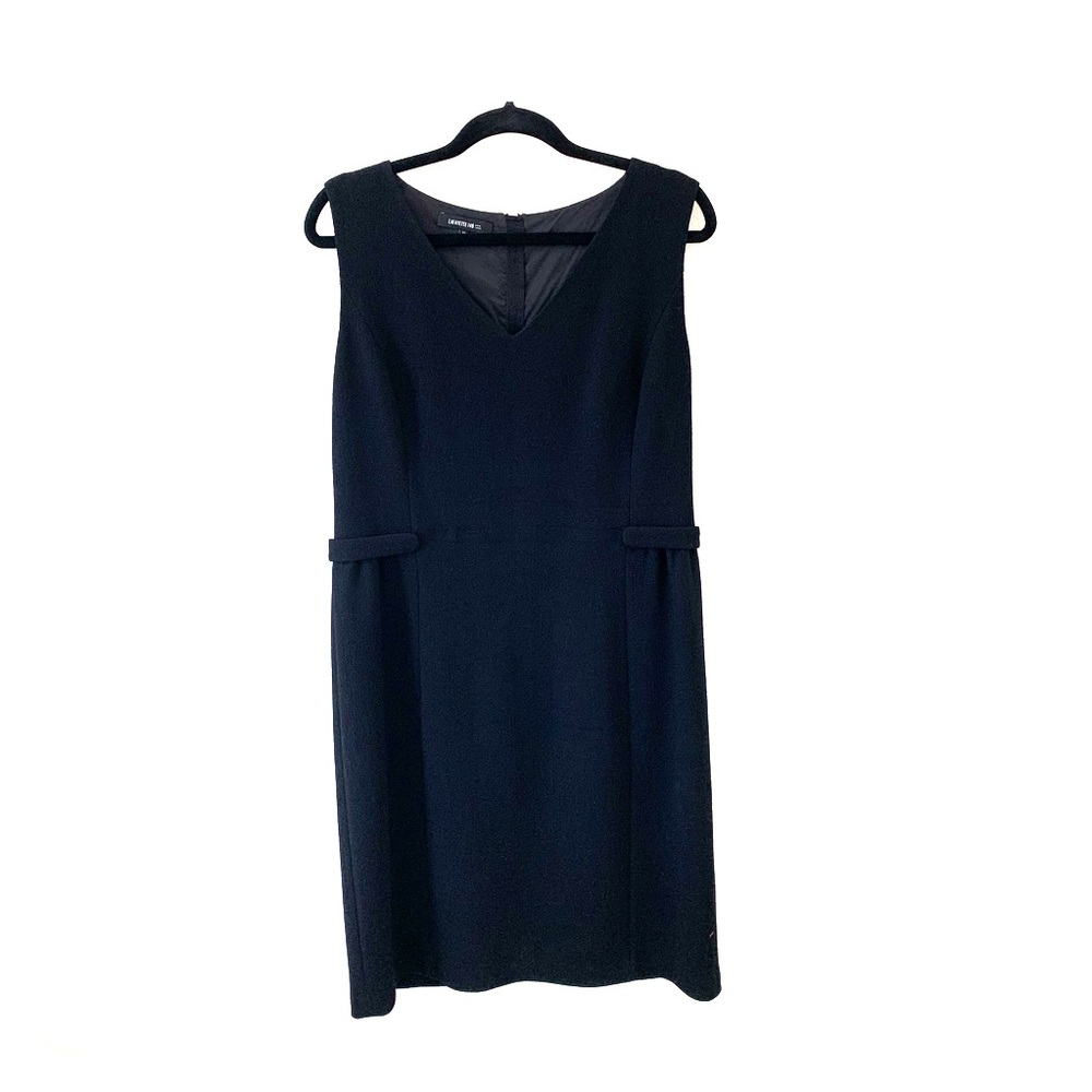 Lafayette 148 Black Naya Wool Crepe Cocktail Dress